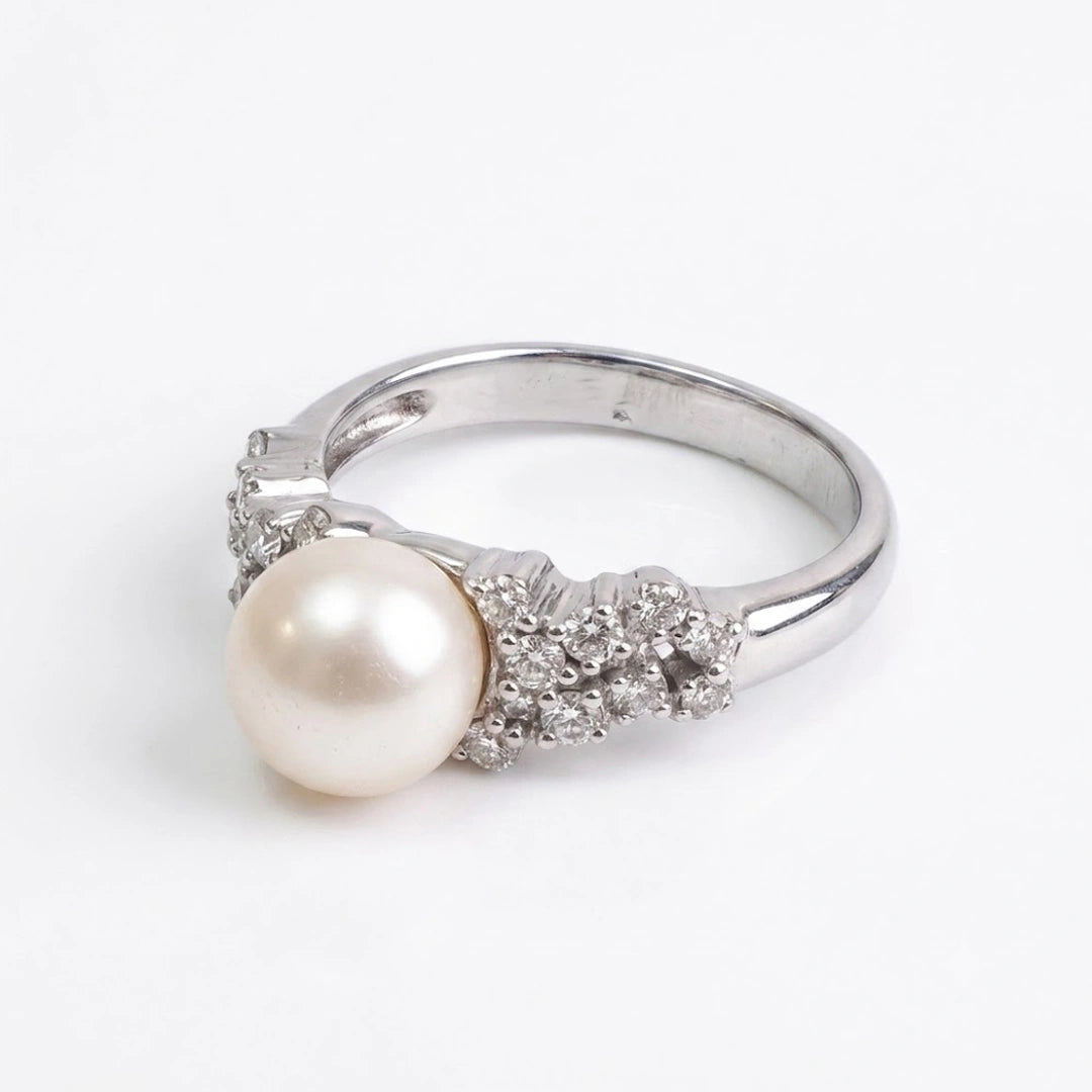 Pearl Bloom Diamond Ring