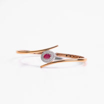 Ruby Halo Diamond Bracelet