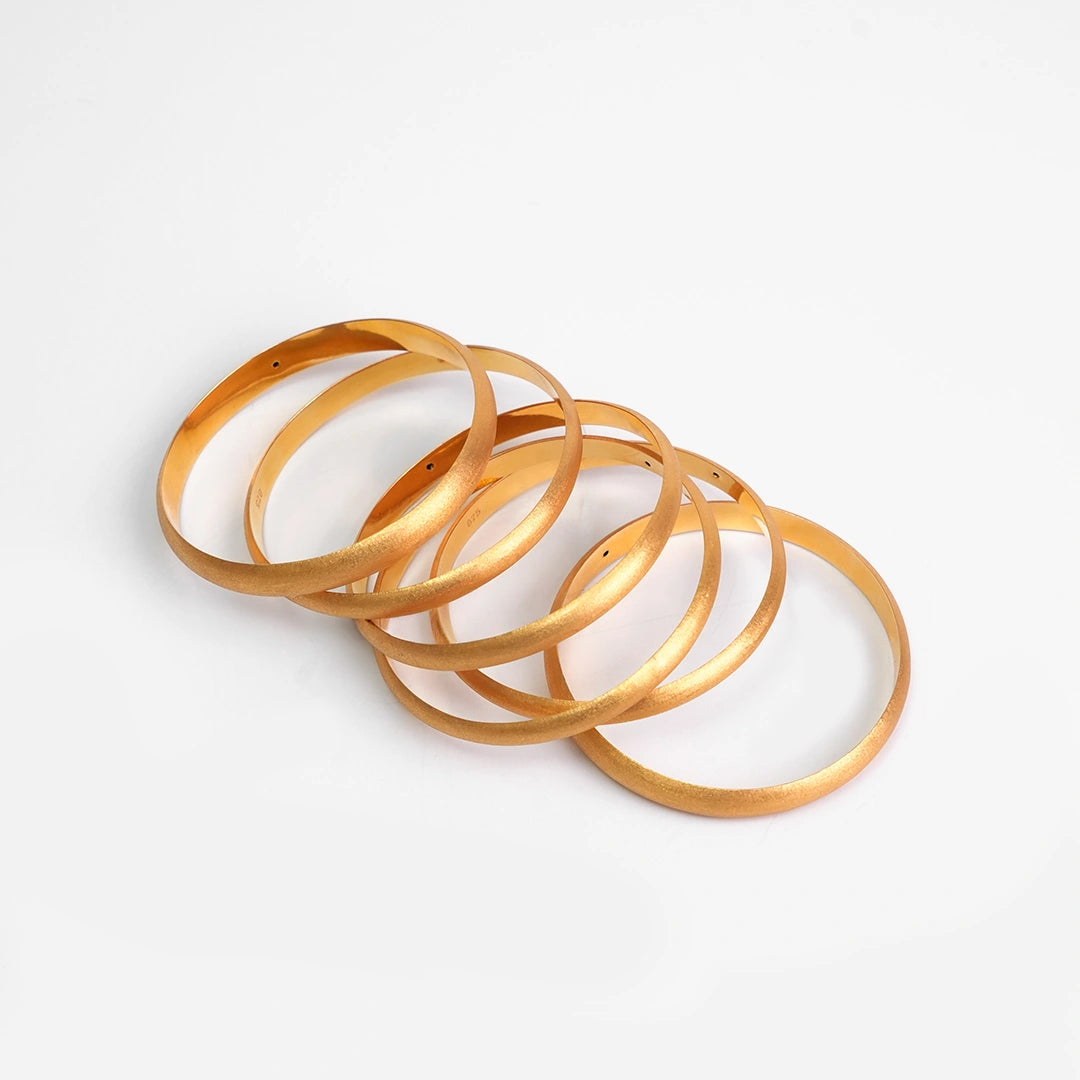 Classic Satin Gold Bangles