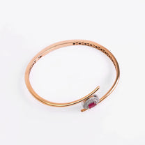 Ruby Halo Diamond Bracelet