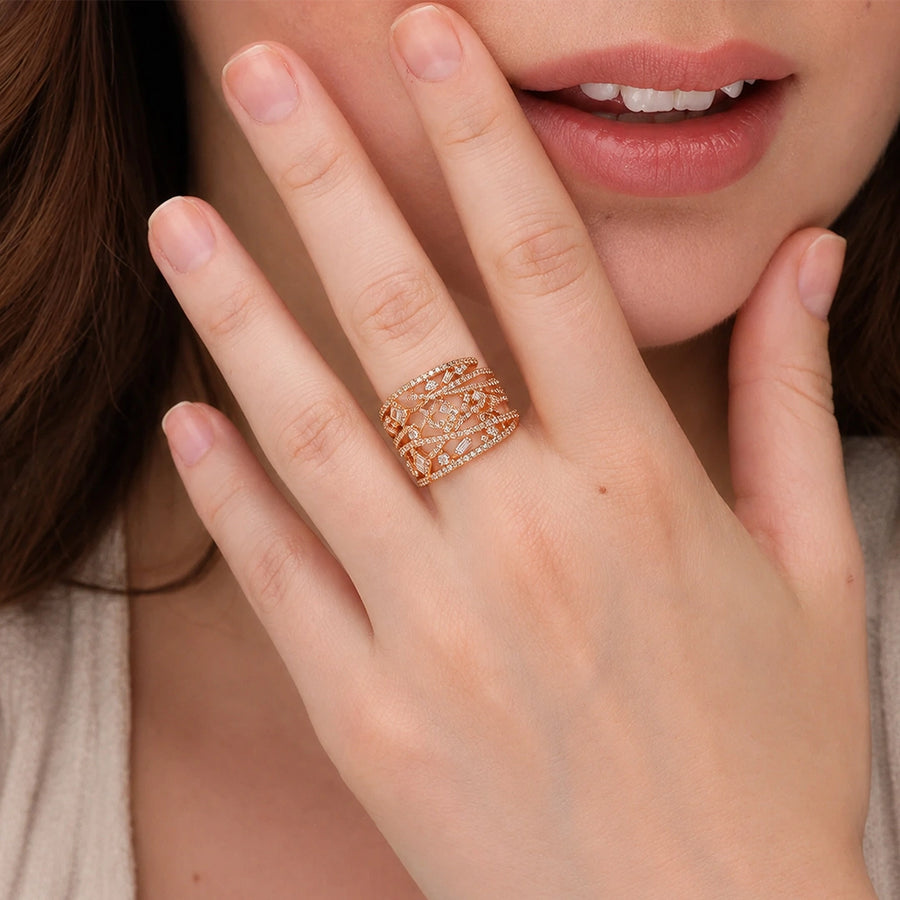 Radiant Infinity Diamond Ring